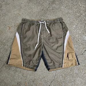 Vtg 90s SPEEDO Embroidered Logo Colorblock Skate Surf Shorts Boardshorts XL